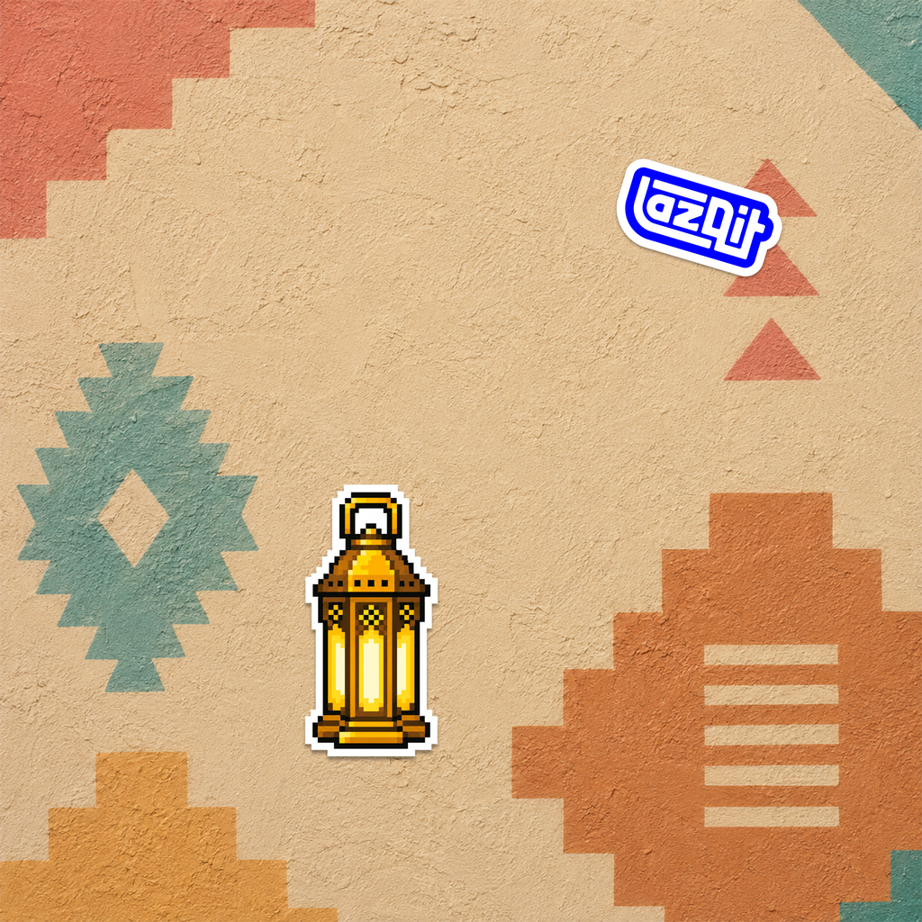Lantern Sticker mockup